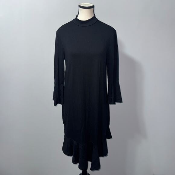 Cupio black ruffle dress women’s size medium - Picture 1 of 7